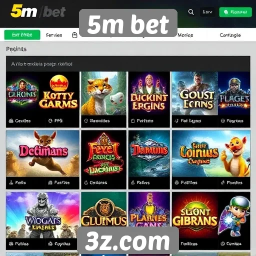 Visão geral das opções de jogos no 5m bet
